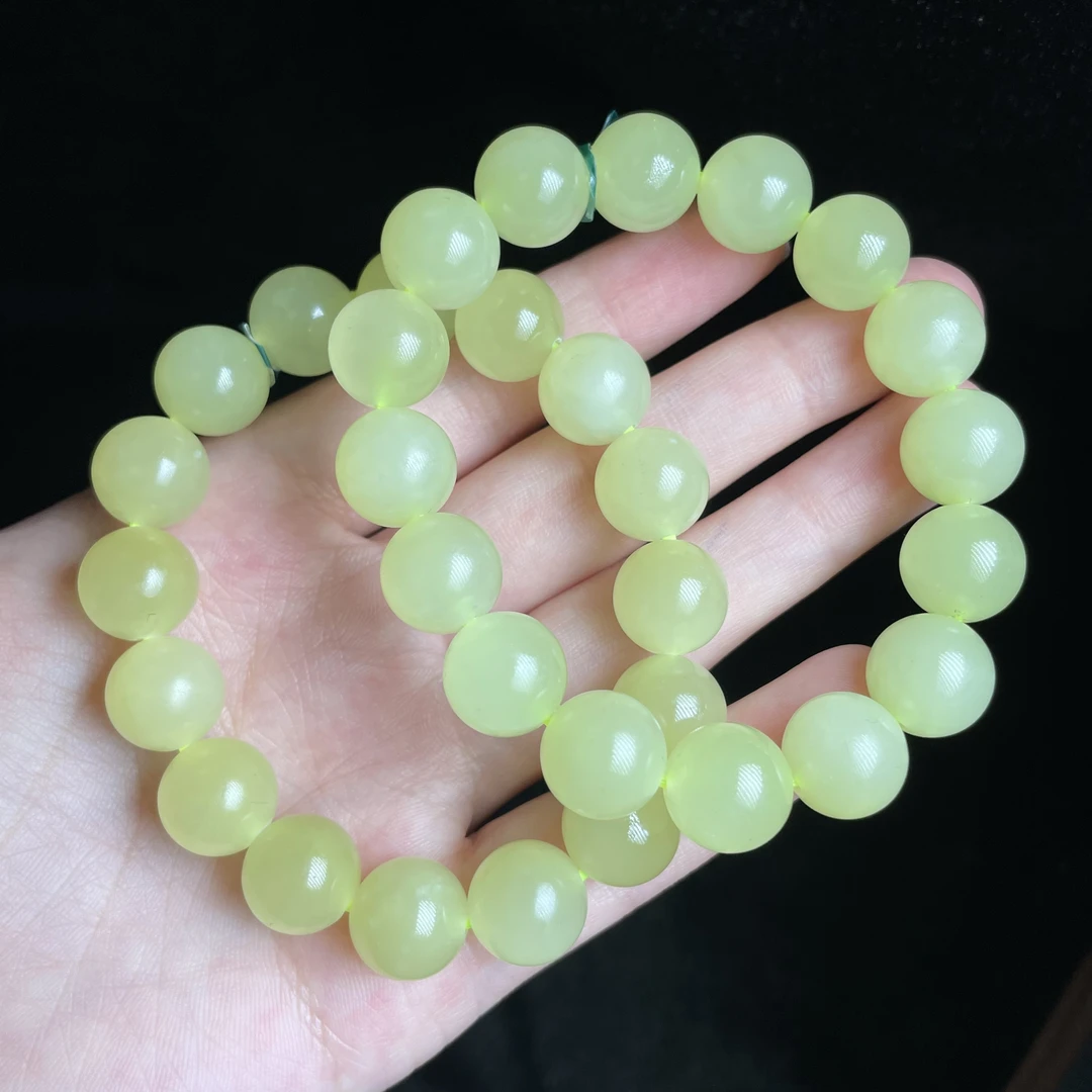 L【玉氏珠宝】和田玉黄口手串-约11mm 多样性发一 CAN3040098