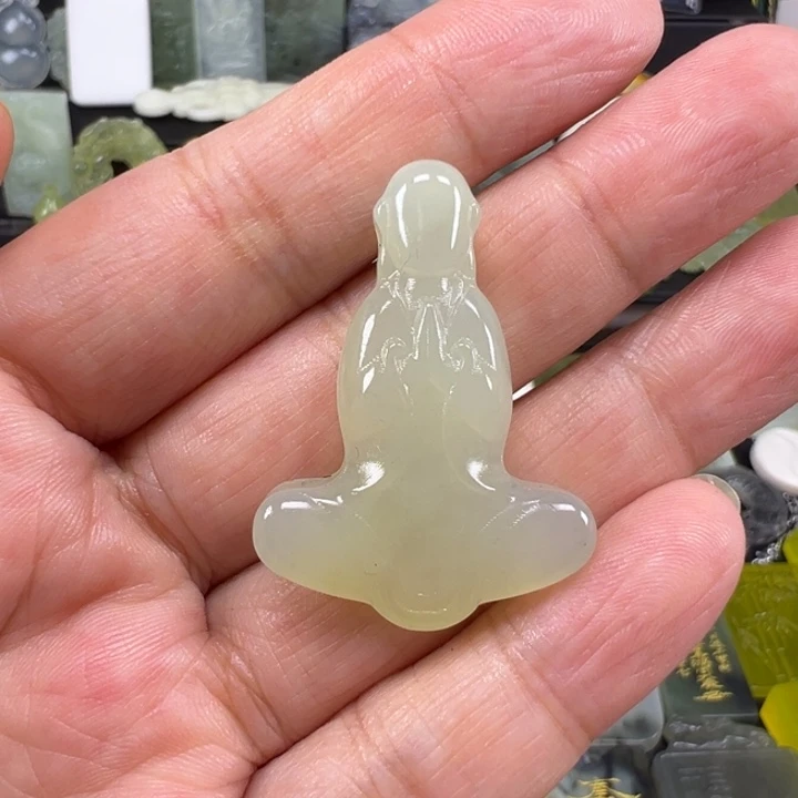 蛇纹石玉未镶嵌吊坠(赠链)
