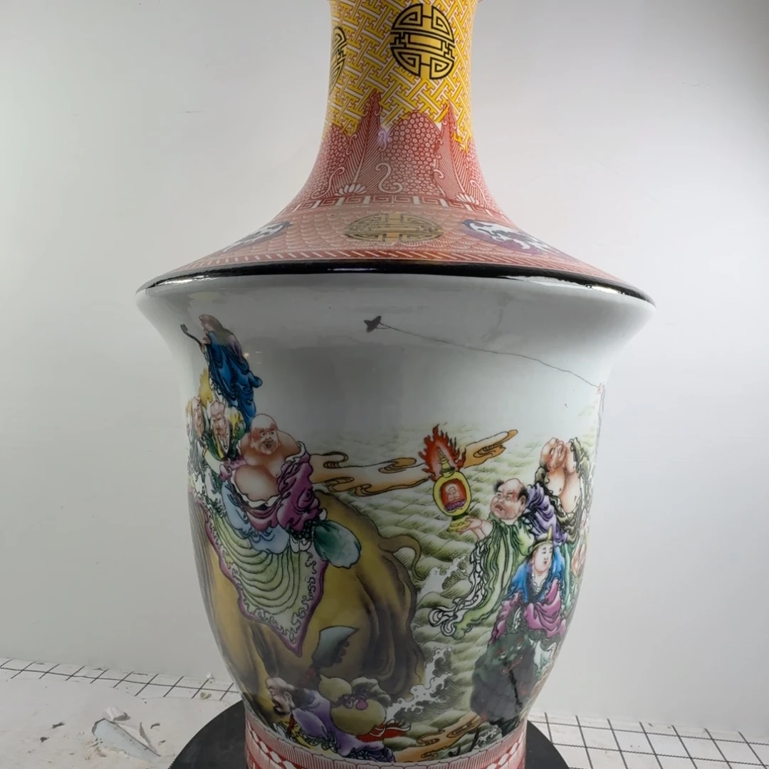 波***瓶粉彩人物故事陶瓷瓶