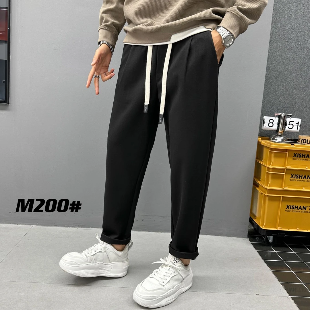 【加厚直筒毛呢西裤】垂感百搭修身居家舒适休闲裤M200