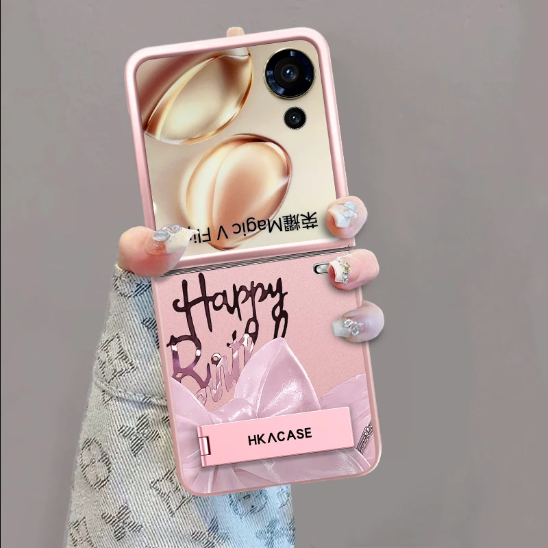 适用荣耀magicvflip手机壳蝴蝶结蛋糕折叠屏无边框全包保护套