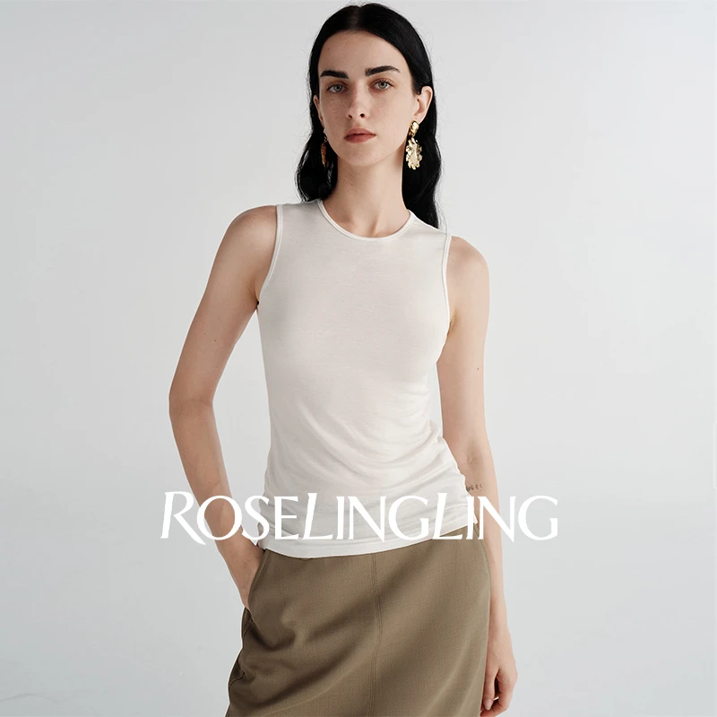 ROSELINGLING审美提升频道 质感莱赛尔天丝羊毛 实穿佰搭时髦背心