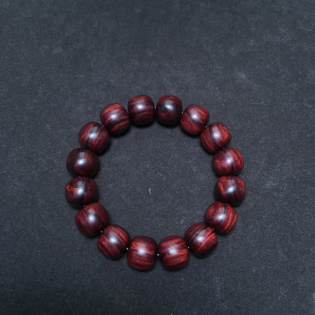 【一物一拍】FS318海南黄花梨油梨多彩1314老型黑线手串