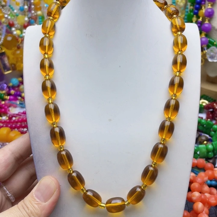 树脂制品33号黄色项链