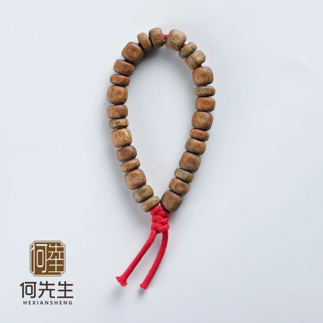 【何先生】阿根廷绿檀木手工打磨精工倒角喇叭口藏传手持11.5mm