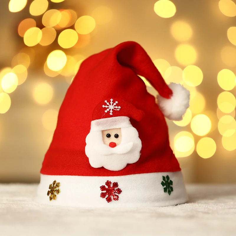 圣诞帽成人圣诞老人帽装饰大号红色圣诞节帽子男女童大人儿童礼物