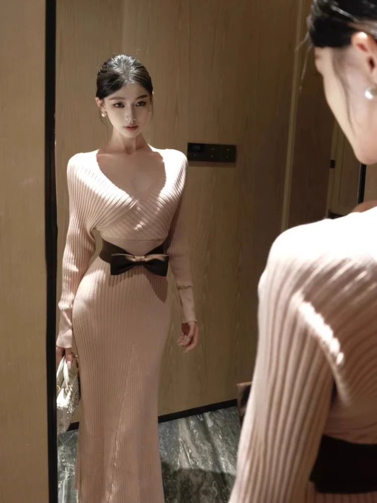 【心动情书】轻奢优雅纯欲修身收腰显瘦包臀连衣裙