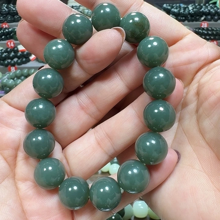 未镶嵌手链和田玉新疆且末蓝卡14