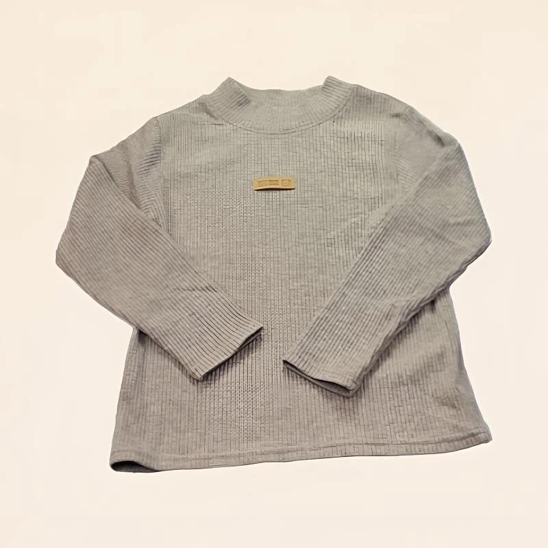 加厚半高领磨毛打底衫秋冬保暖长袖男童女童内搭上衣