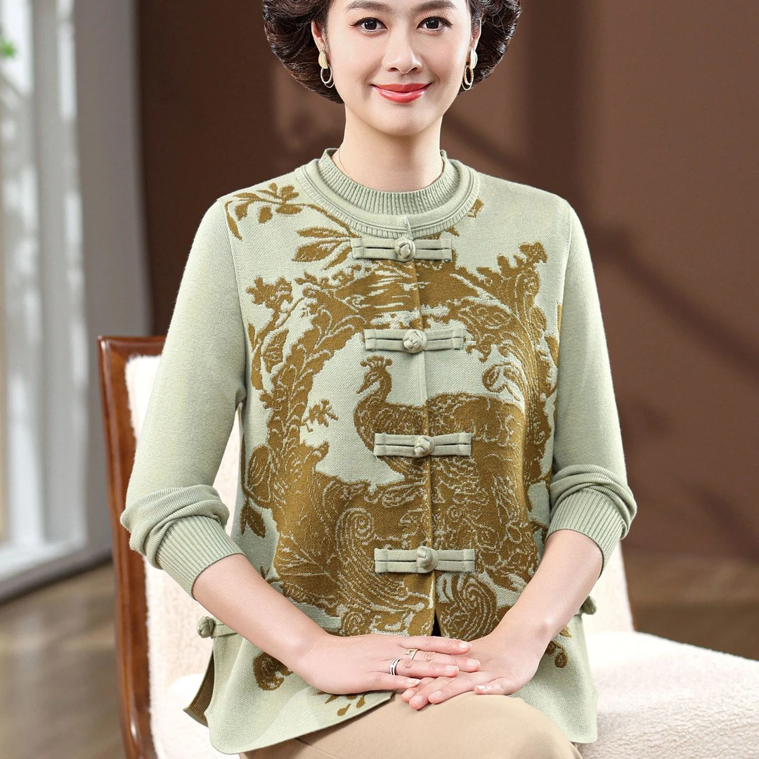 两件套妈妈装秋装马甲外套洋气高贵中老年人女衣服秋冬长袖打底衫