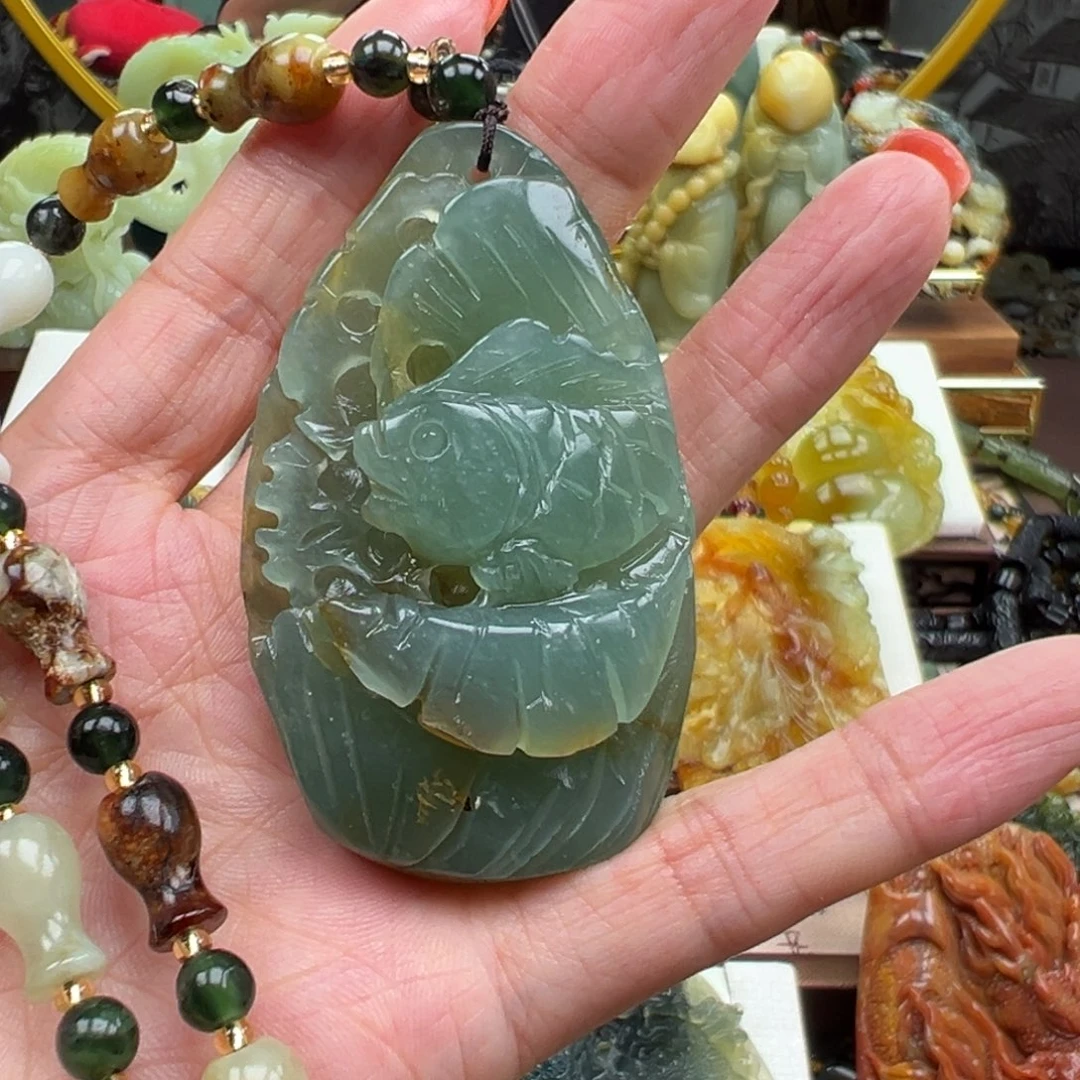 岫玉未镶嵌挂件挂件