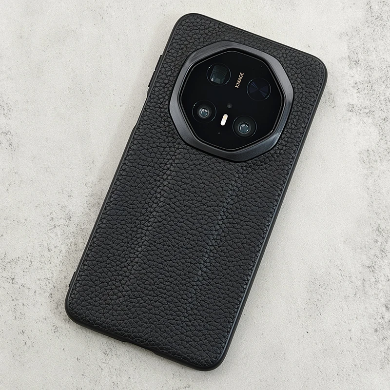 适用华为mate70rs手机壳简约非凡大师保护壳全包边真皮奢华
