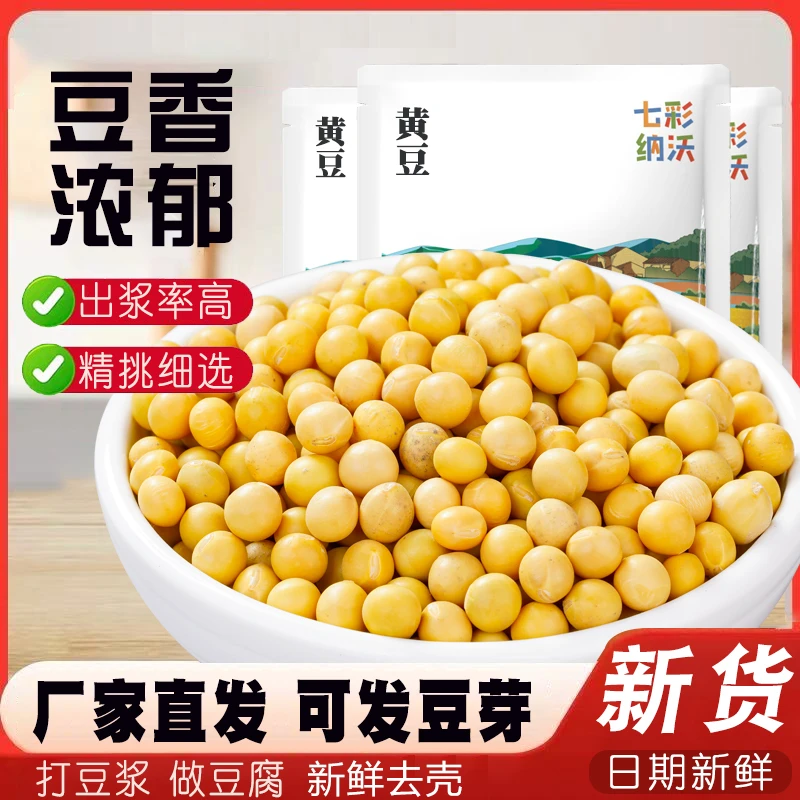 新黄豆农家自种大豆五谷杂粮非转基因老品种生豆芽打豆浆干干豌豆