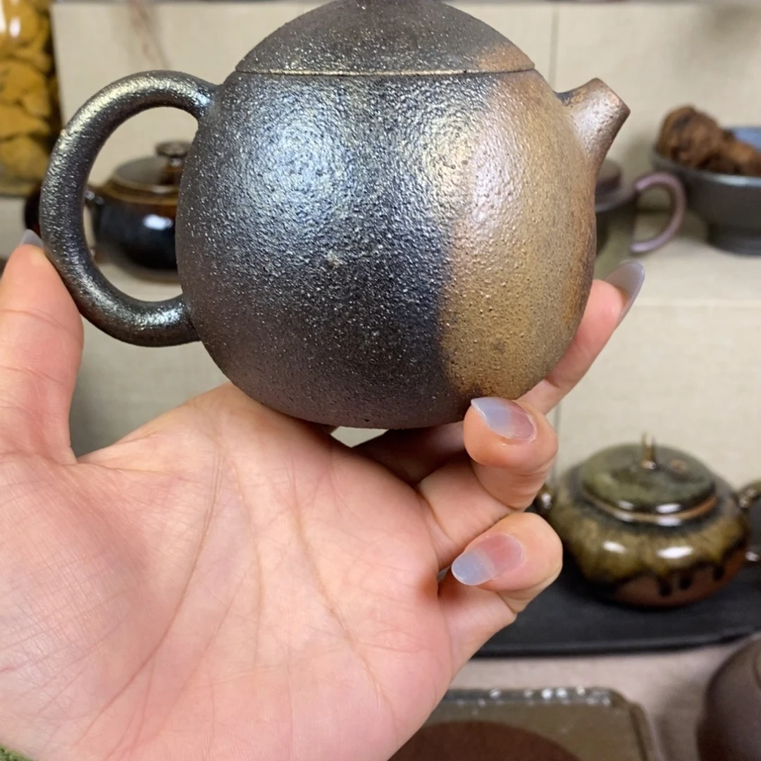 建水紫陶柴烧茶壶