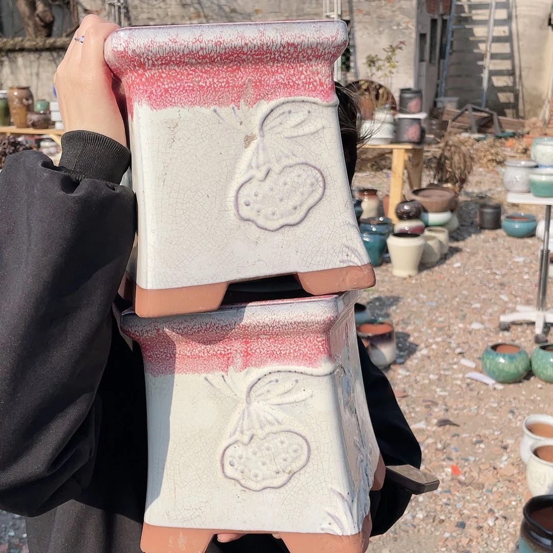 红陶王嫂花盆0118-131