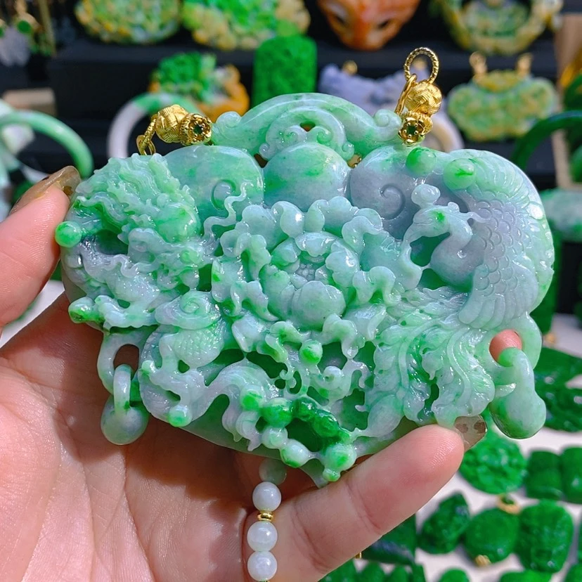 【闪购商品】翡翠颈饰未镶嵌龙凤