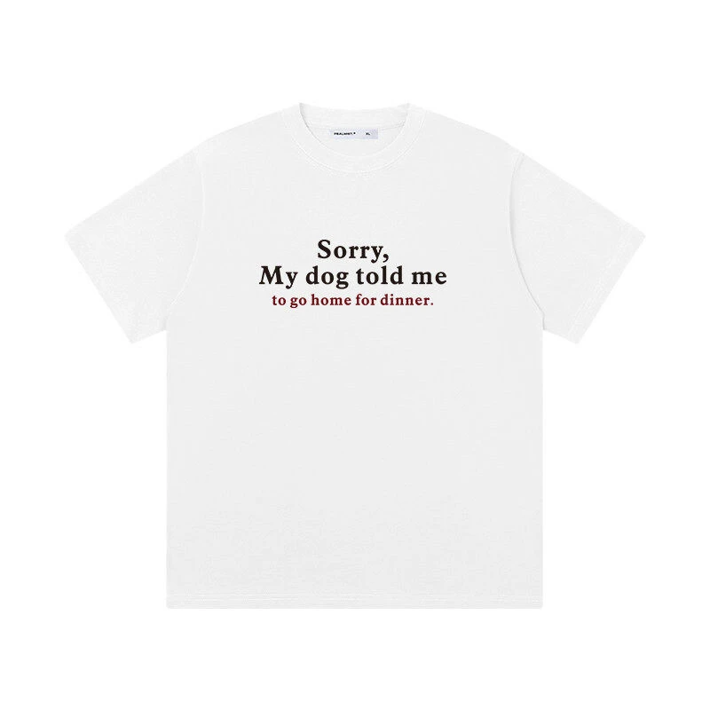 青少年常规日常短袖常规款T恤白色男士辣妹风度假风夏季