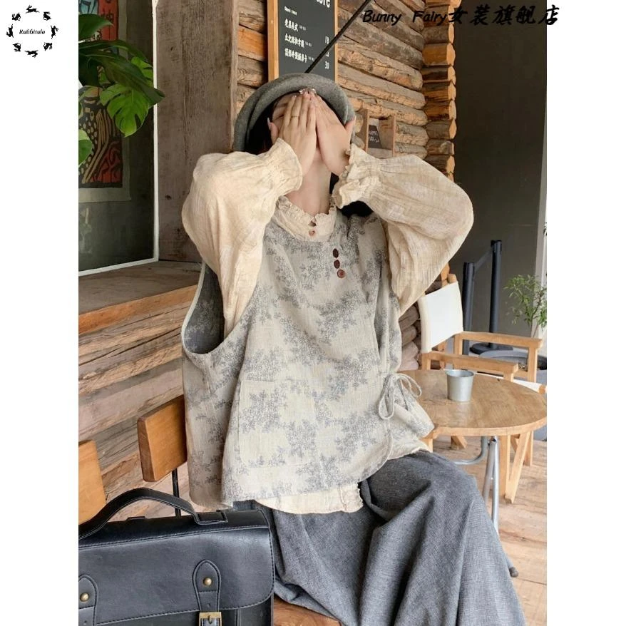 日系女装森系套装稚气奶奶风桂林旅行贵州旅游景德镇穿搭女秋冬季