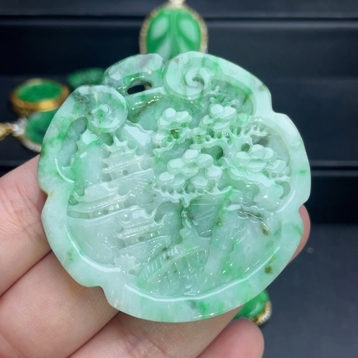 翡翠未镶嵌吊坠(不含链)