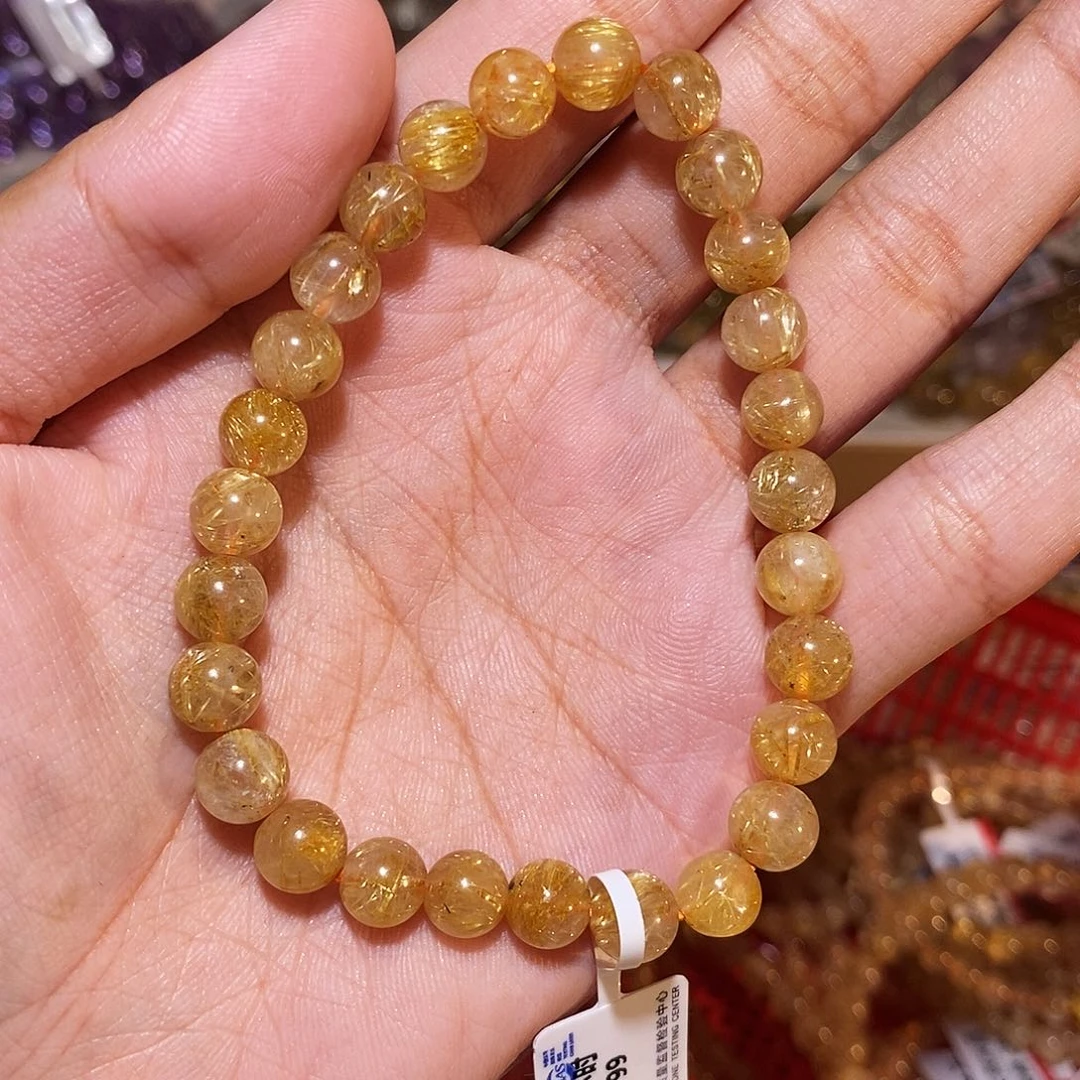 【闪购商品】发晶手链未镶嵌幻*发晶7mm