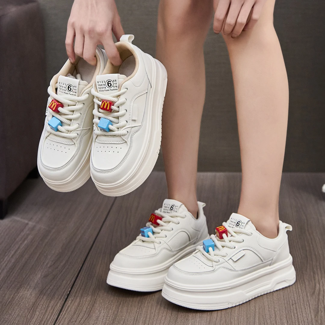 2025春季新款小白鞋魔方薄底超轻舒适潮流百搭时尚休闲鞋 MS51685
