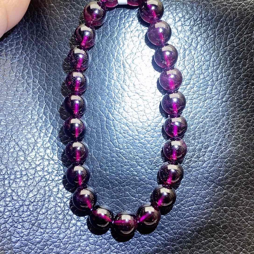 【闪购商品】石榴石（紫牙乌）手链未镶嵌8.0福利款