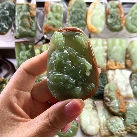 和田玉未镶嵌挂件