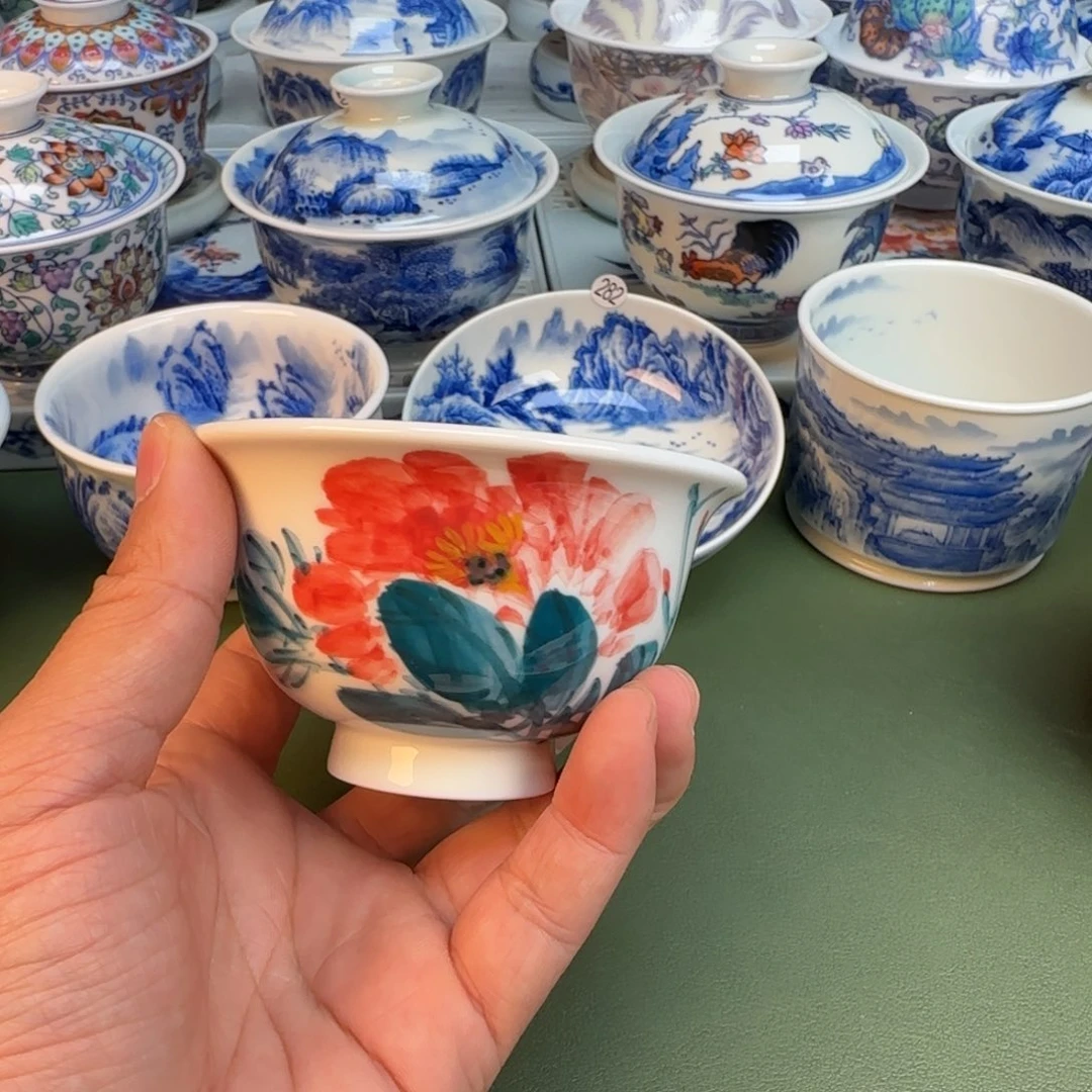 纯手工纯手绘茶具石头296