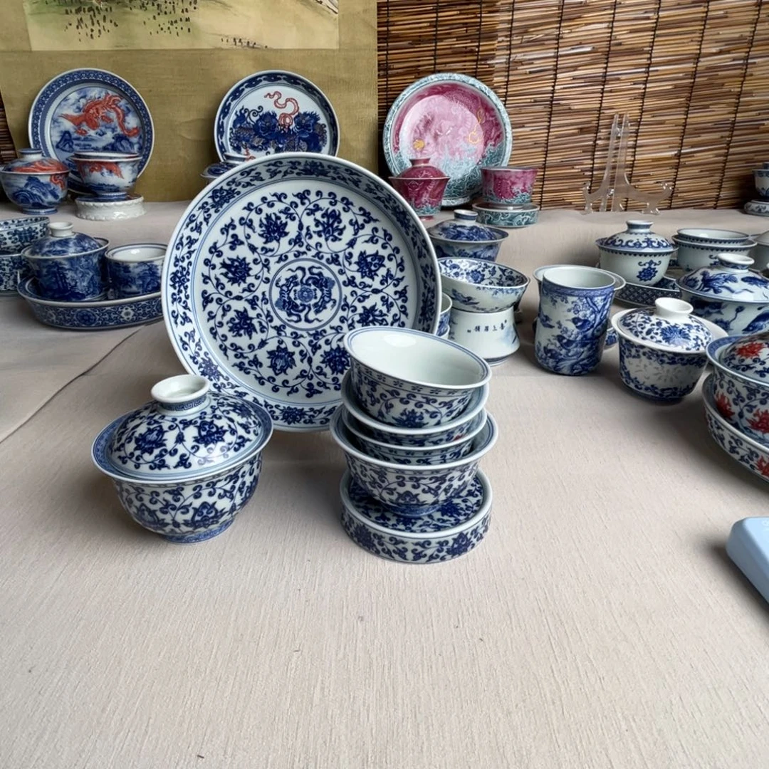 普***。景德镇瓷器精品7件套