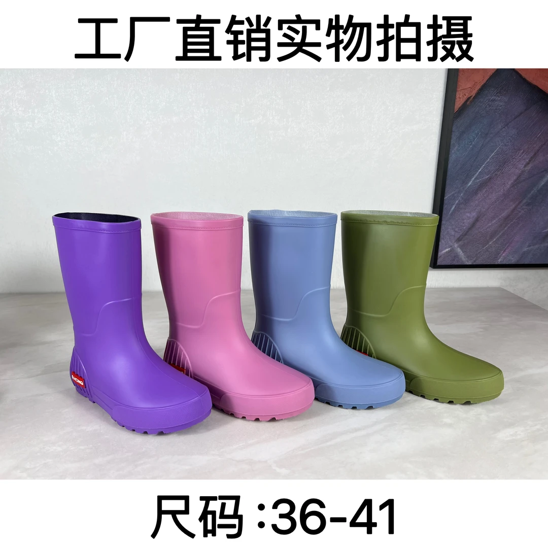 雨鞋女款高筒中筒加棉加绒长筒时尚女士水鞋防滑防水雨靴秋冬水靴