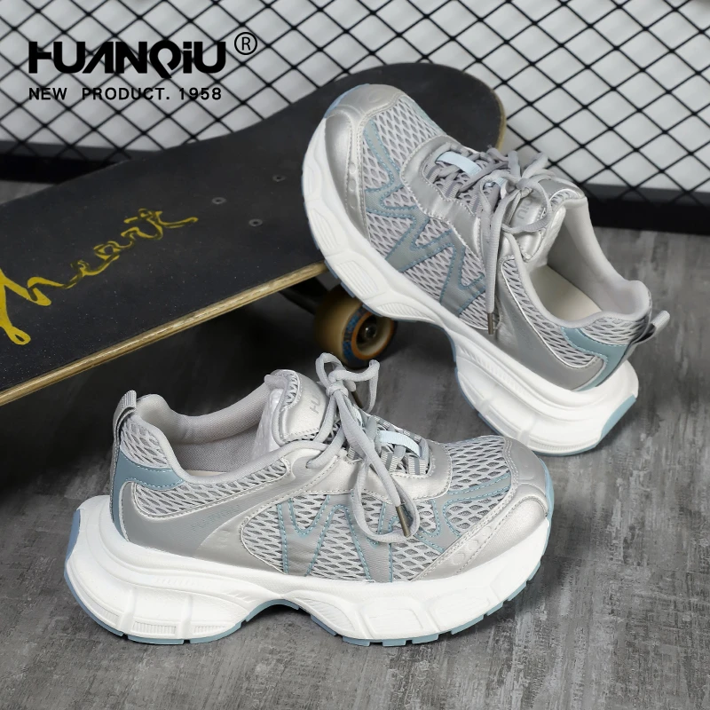 环球潮流老爹鞋女款2025新款秋季透气厚底增高休闲百搭轻便运动鞋