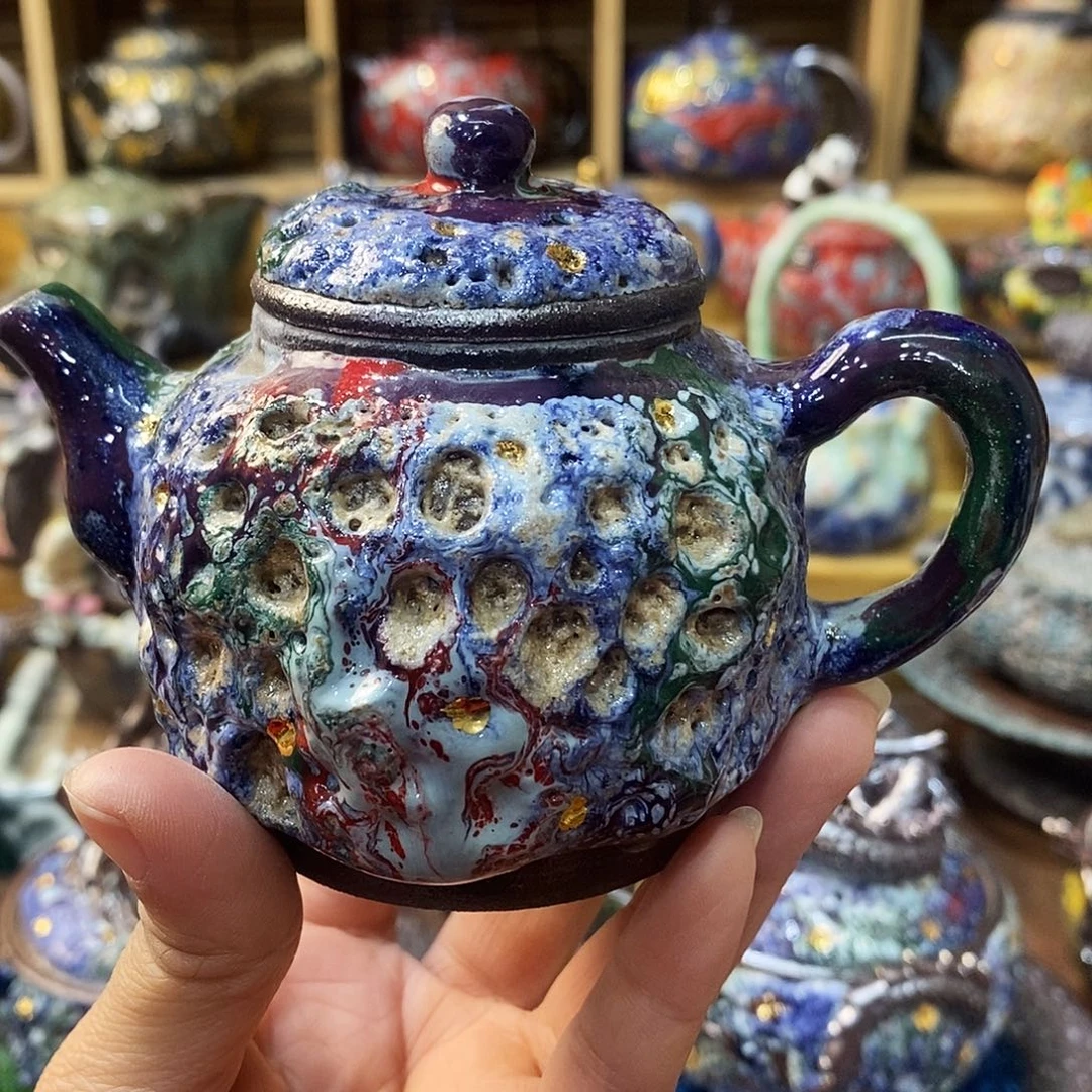 粗陶柴烧志野茶器