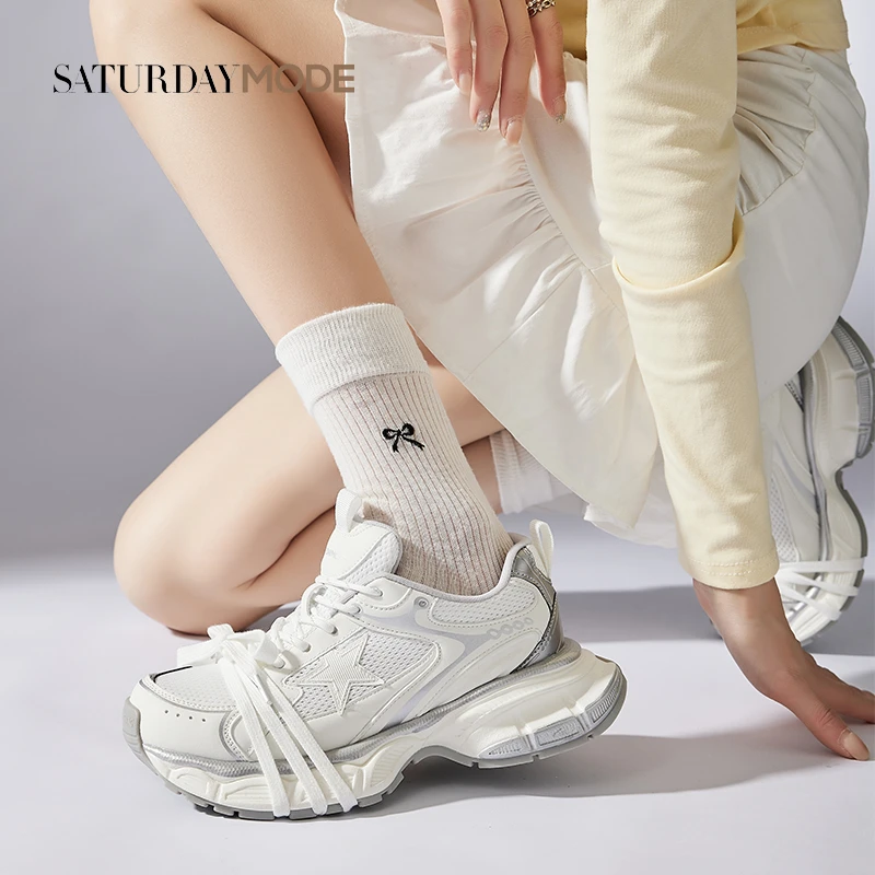 SATURDAYMODE老爹鞋女鞋情侣同款运动鞋休闲运动鞋 1112E06