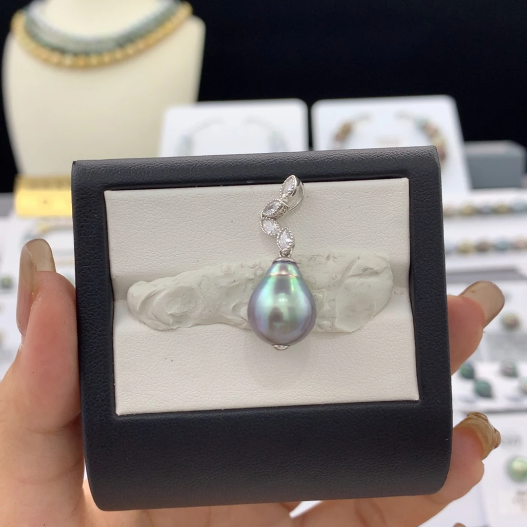 未镶嵌裸珠定制海水珍珠11.2mm仙女紫项链