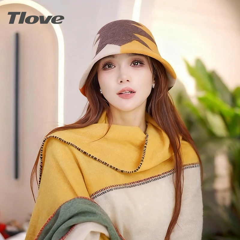 9868盆帽冬季时尚极简风日系渔夫帽秋冬千金风帽子