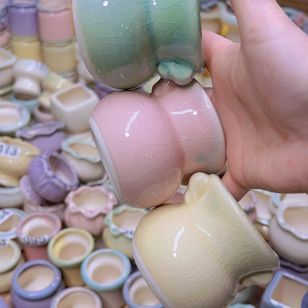 红陶陶瓷花盆当场满12包邮