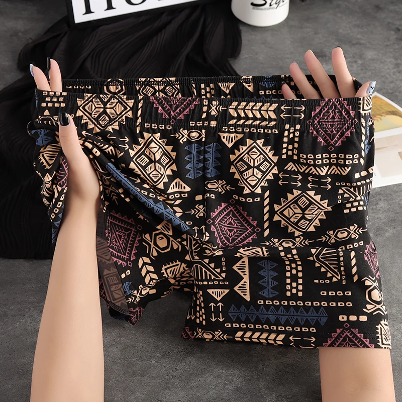 新款男士内裤男生阿罗裤宽松运动平角裤复古风青年透气舒适短裤