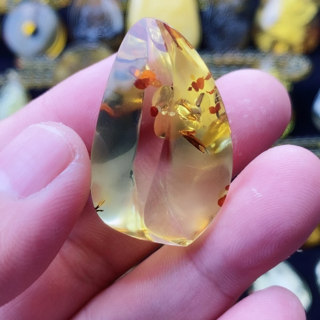 【闪购商品】琥珀（花珀）颈饰未镶嵌花珀吊坠