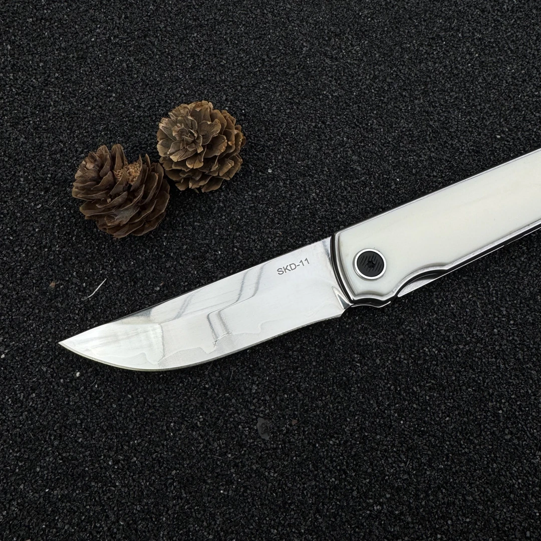 【冰魄】冰皮料SKD-11冷作模具钢打造户外水果刀瓜果刀