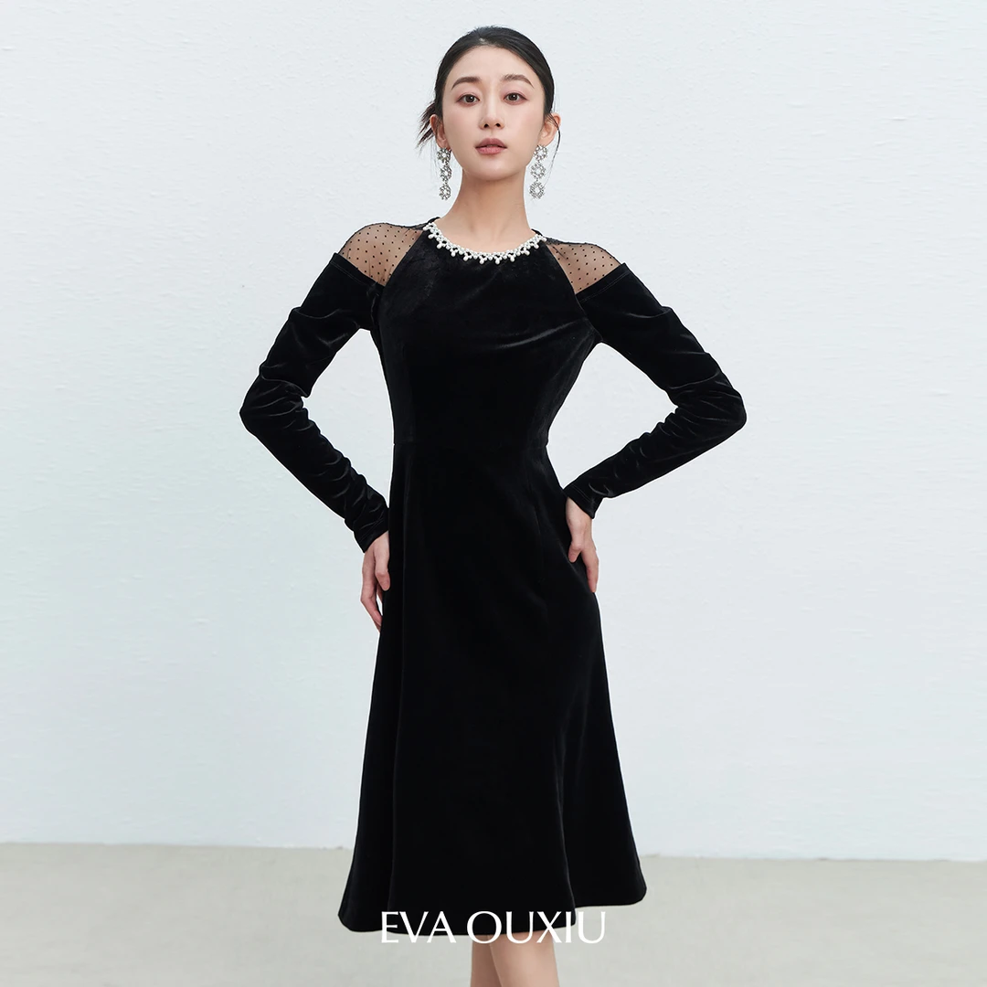 【媛媛女王专享】EVA OUXIU/伊华欧秀连衣裙45WAQ5615