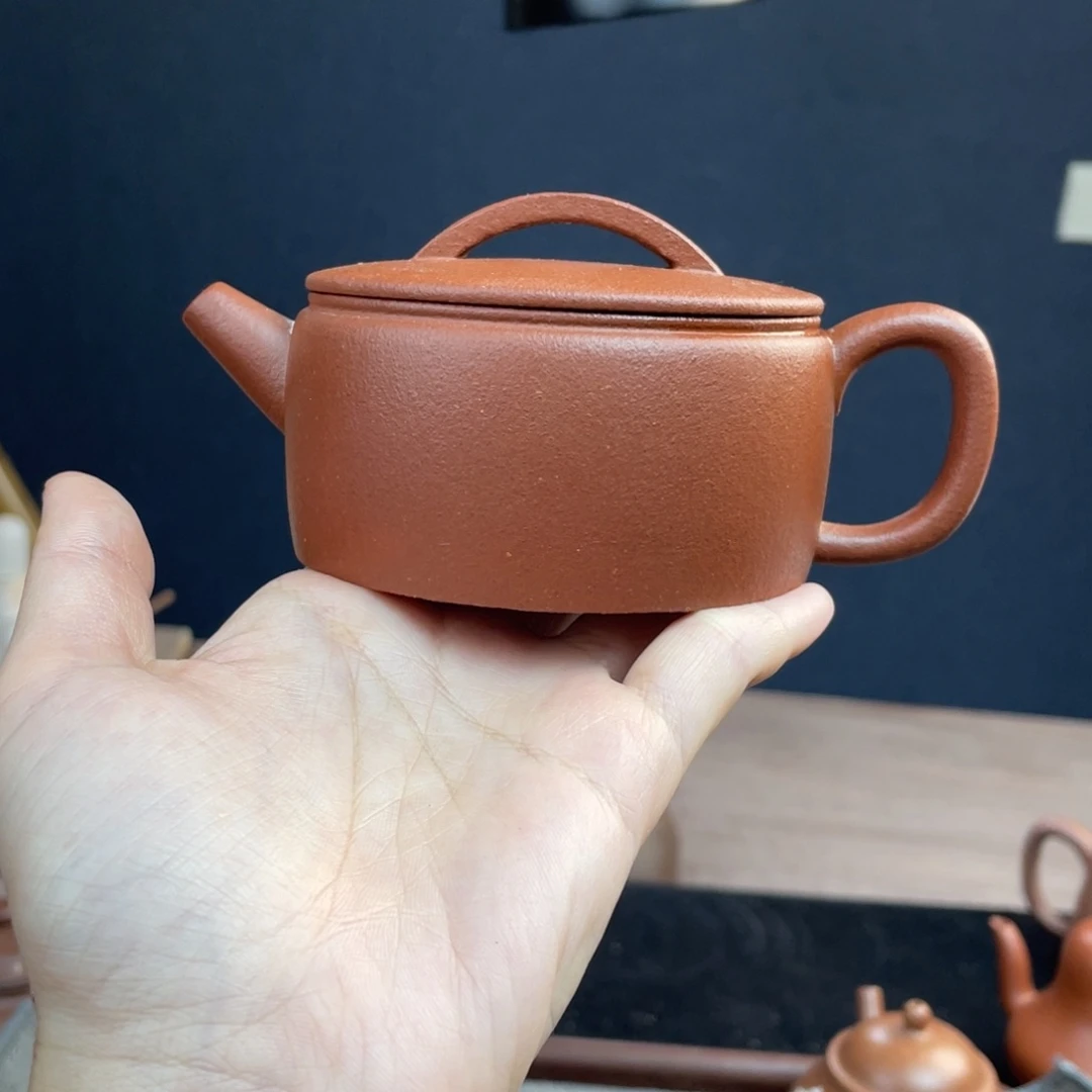 茶壶紫砂半手工纯红降坡汉瓦180cc