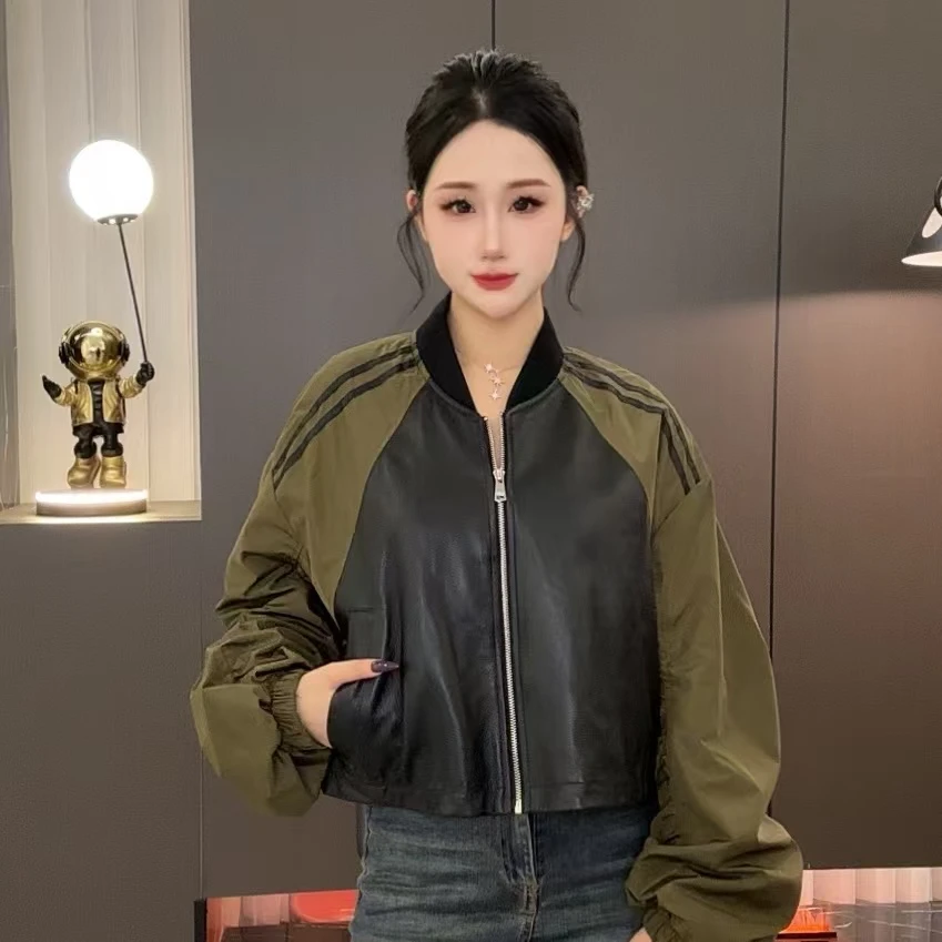 【七月推荐】 简约潮流大气百搭休闲黑色外套女-QIYUE-397