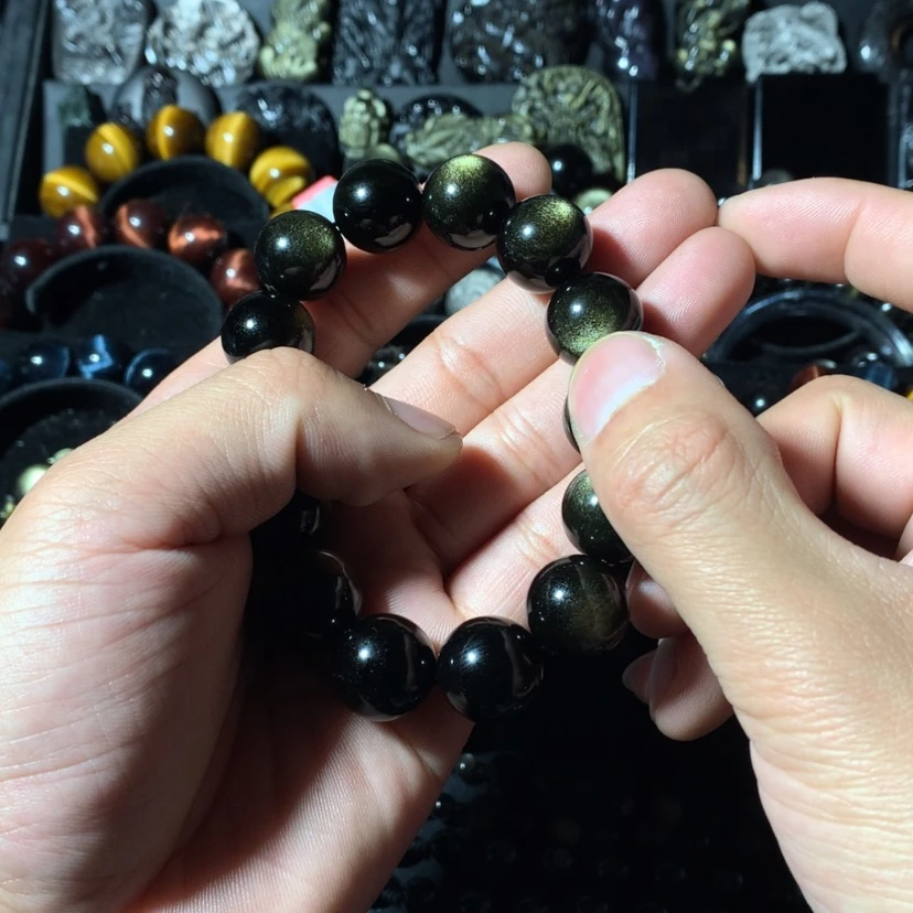 【闪购商品】黑曜岩珠宝奇石未镶嵌こ***忆