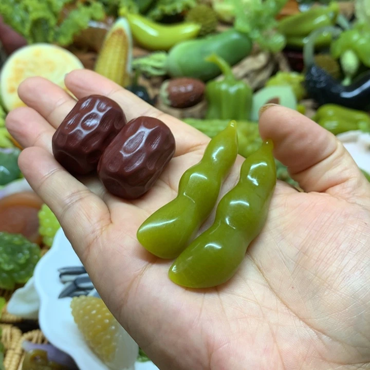 蛇纹石玉未镶嵌摆件把**虚