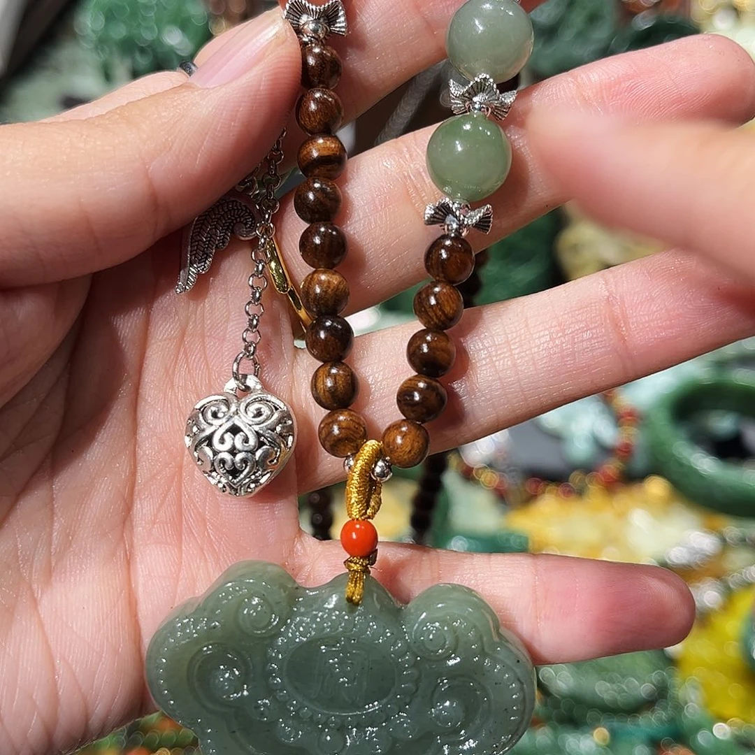 未镶嵌岫玉毛衣链