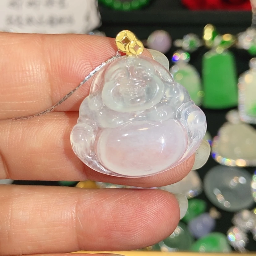 【闪购商品】颈饰18K金镶嵌翡翠天然翡翠