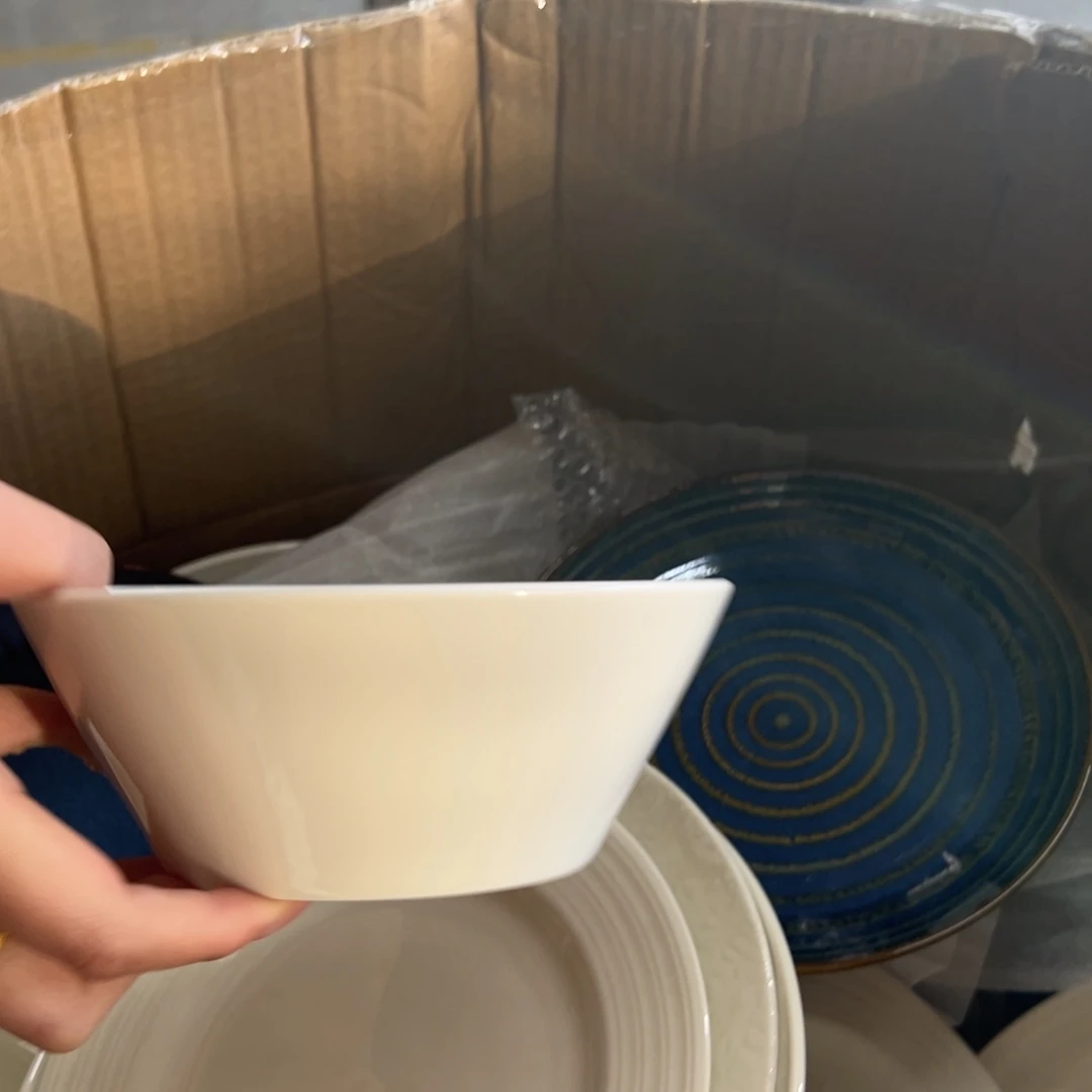 新骨瓷129瑕疵慎拍暖白 6.25寸rd皇家直口碗