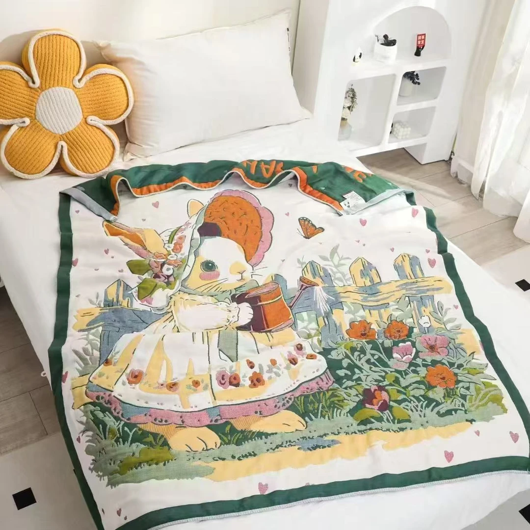 秘密花园 面包被亲肤柔软 透气 6层纱布