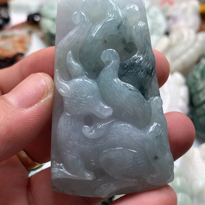 翡翠未镶嵌颈饰保真天然a货翡翠
