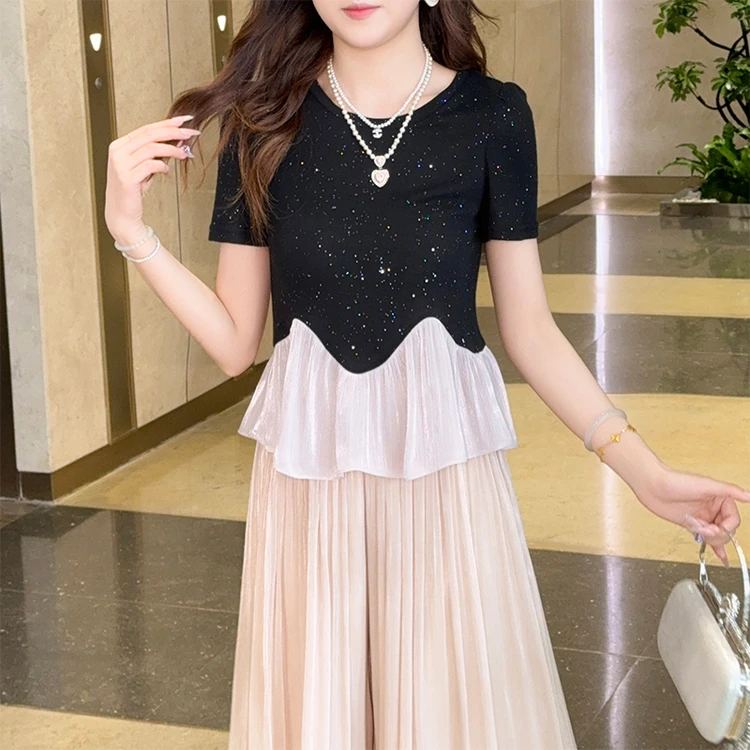 微胖mm大码短袖女款爆款2025夏季新款显瘦百搭时尚洋气衣服上衣女